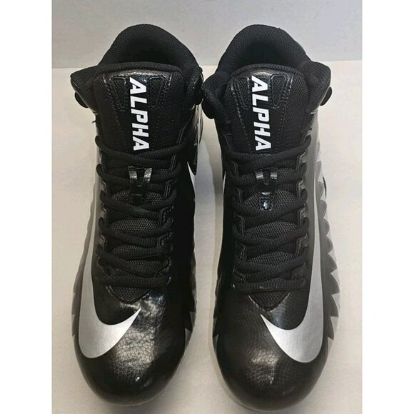 Nike Men\'s Black/Silver/White Alpha Menace Varsity Football/Soccer Cleats Sz 8.5 main image 4